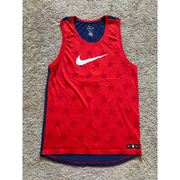 Nike Other - Nike men's small sleeveless red / blue athletic tank top